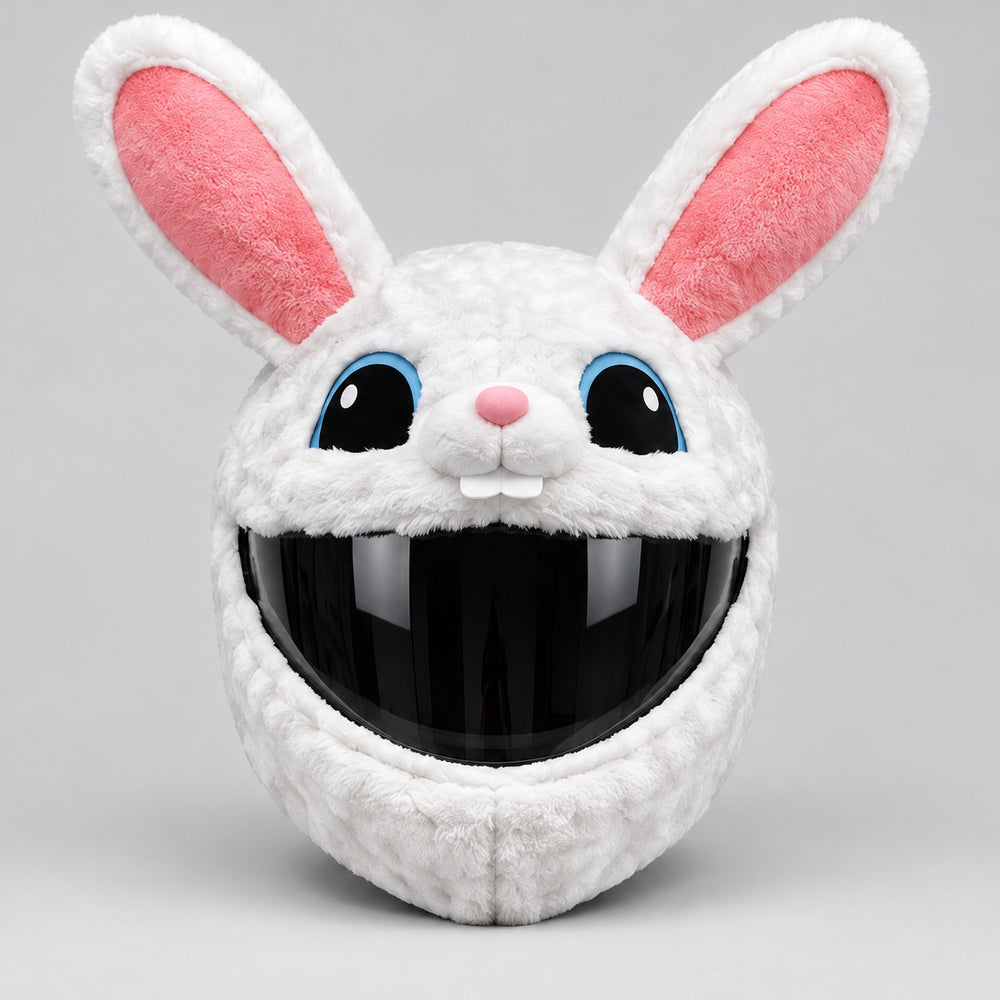 BUNNY puesta en un casco