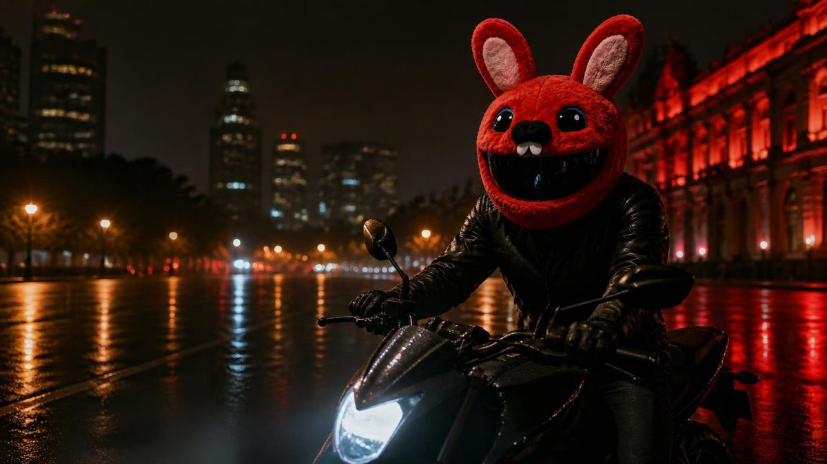 BUNNY en la calle, de noche
