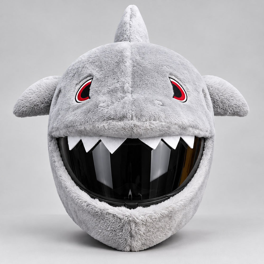 SHARK puesta en un casco